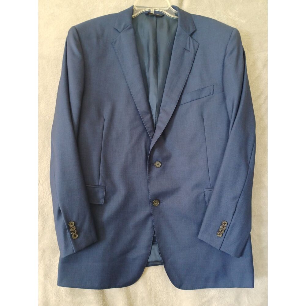 Brooks Brothers 1818 Regent Vitale Barberis Canonico Wool Sport Coat Blue 46R - Picture 2 of 8